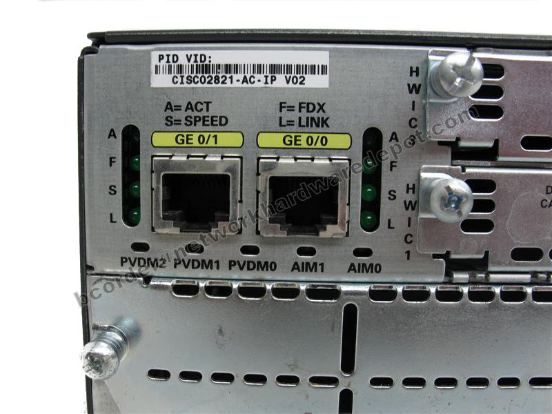 CISCO2821 Router 512D/256F 15.1 Adv Enterprise IOS 2821/2851-1 Year Warranty